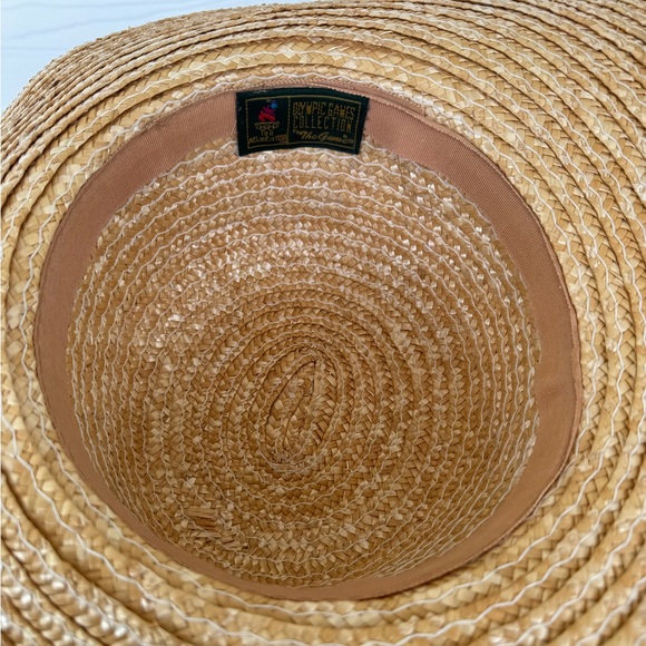 Vintage Olympic Games 1996 Atlanta Straw Hat pink tie - Picture 4 of 4